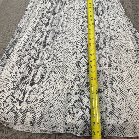 J.Crew Pleated Black and White Snake Print Skirt ~ 0 - Picture 8 of 9